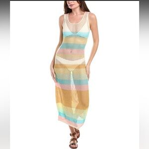 PQ Swim Blue and Pink Sheer Coverup